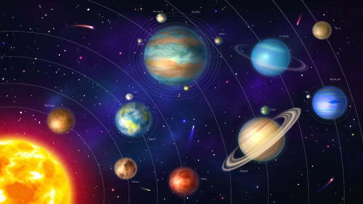 Jupiter, Saturn, Uranus, and Neptune