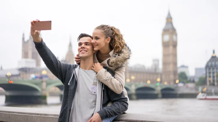 Taking a selfie