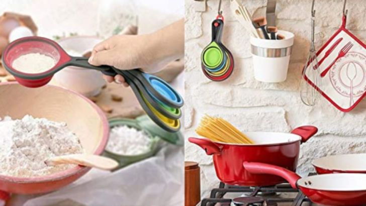 4. Save space with collapsible cups.