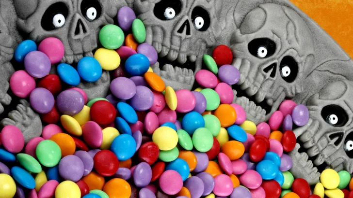 Can you identify the unwrapped Halloween Candy?