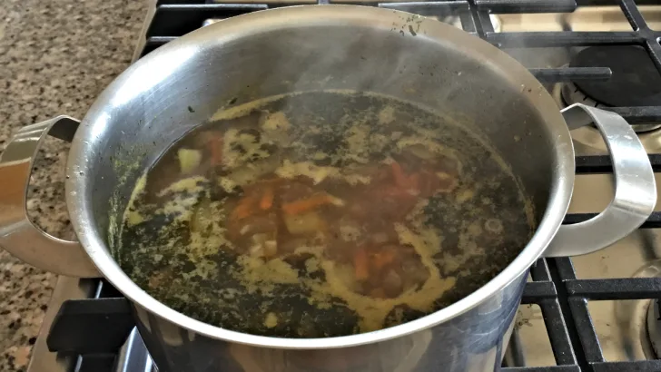 Chard Soup Boiling